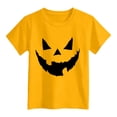 thumbnail image 4 of UngA Boys Halloween Shirt Ghost Pumpkin Tshirt Short Sleeve Tee Tops Spooky Season Kids Fall Clothes Halloween Tshirts Boys Yellow,11-12 Years, 4 of 4