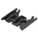 thumbnail image 5 of Soporte de transmisión de montaje de caja de cambios de aleación de aluminio apto para Axial SCX10 II 90046 90047 90075 RC CarBlack, 5 of 10