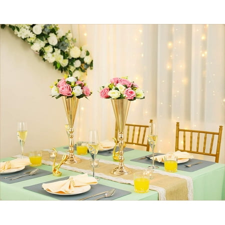 Trumpet Vases For Centerpieces 2 Pcs Living Room 16 5 42cm H Tall Vase Wedding Tables Flower Stand And Table Decorations Gold Party G42 Canada Tall Vase Wedding Centerpieces, Tall Wedding Table Centerpiece Ideas For Living Room