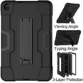 thumbnail image 2 of Goldcherry Case for Samsung Galaxy Tab A 8.4 SM-T307 (2020 Released),Hybrid Heavy Duty Shockproof Armor Rugged Full-Body Protective Case Cover for Samsung Galaxy Tab A 8.4 Inch T307(Black/Black), 2 of 6