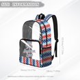 thumbnail image 7 of FKELYI July 4th USA Flag Print Clear Backpack for Girls & Boys 17 Inch Kids Backpacks Transprent School Book Bag with Multi-Pockets Casual Daypack for Elementary, 7 of 7
