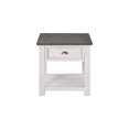 thumbnail image 2 of Martin Svensson Home Monterey Solid Wood End Table White with Grey Top, 2 of 2