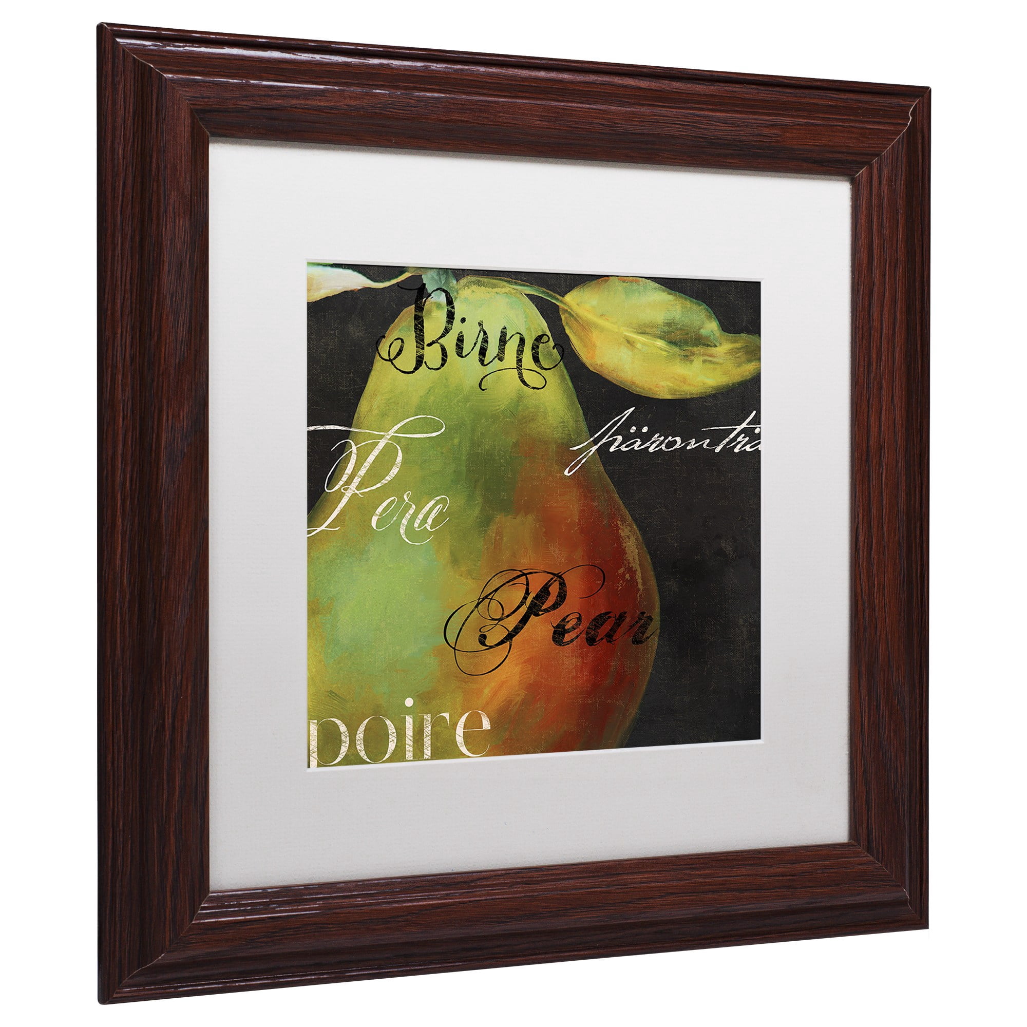 Trademark Fine Art "Painted Pear I" Canvas Art by Color Bakery White Matte, Wood Frame