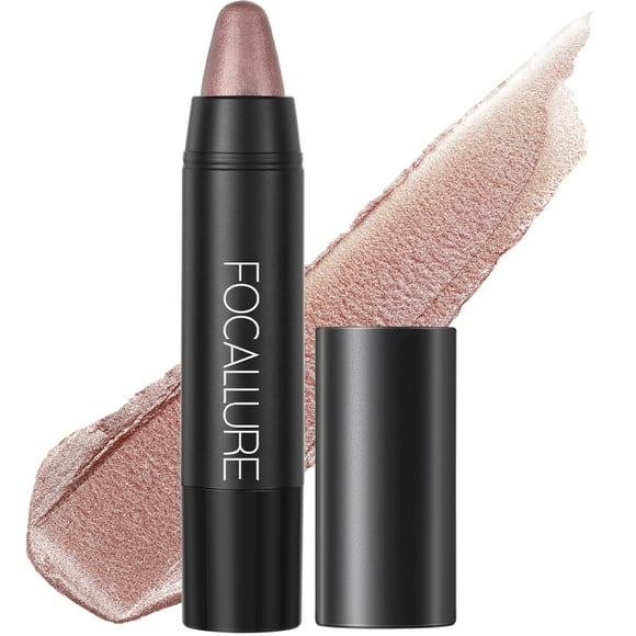 FOCALLURE Lápiz labial metálico ultra elegante rico en vitamina E Crayón labial Color brillante ligero sin secar ni decolorar Maquillaje de labios de larga duración #27 Champán