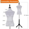 thumbnail image 7 of YRLLENSDAN 59-67 Inch Mannequin Body Dress Mannequin with Stand Height Adjustable Sewing Mannequin Female Mannequin Full Body Dress Forms Dress Form Mannequin for Sewing Mannequin Torso Female, Grey, 7 of 7