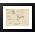 thumbnail image 2 of Robert Hills 18x14 Black Modern Framed Museum Art Print Titled - Cows from Various Angles, 2 of 5