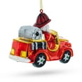 thumbnail image 3 of Santa Firefighter Glass Christmas Ornament, 3 of 5