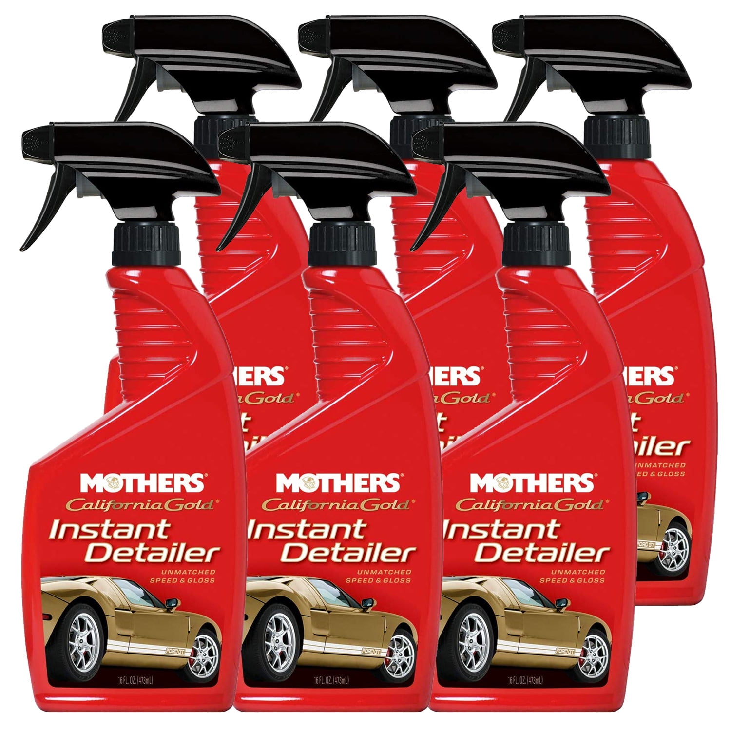 Mothers Instant Detailer Spray Exterior Car Detailer, 16 oz. (6Pack