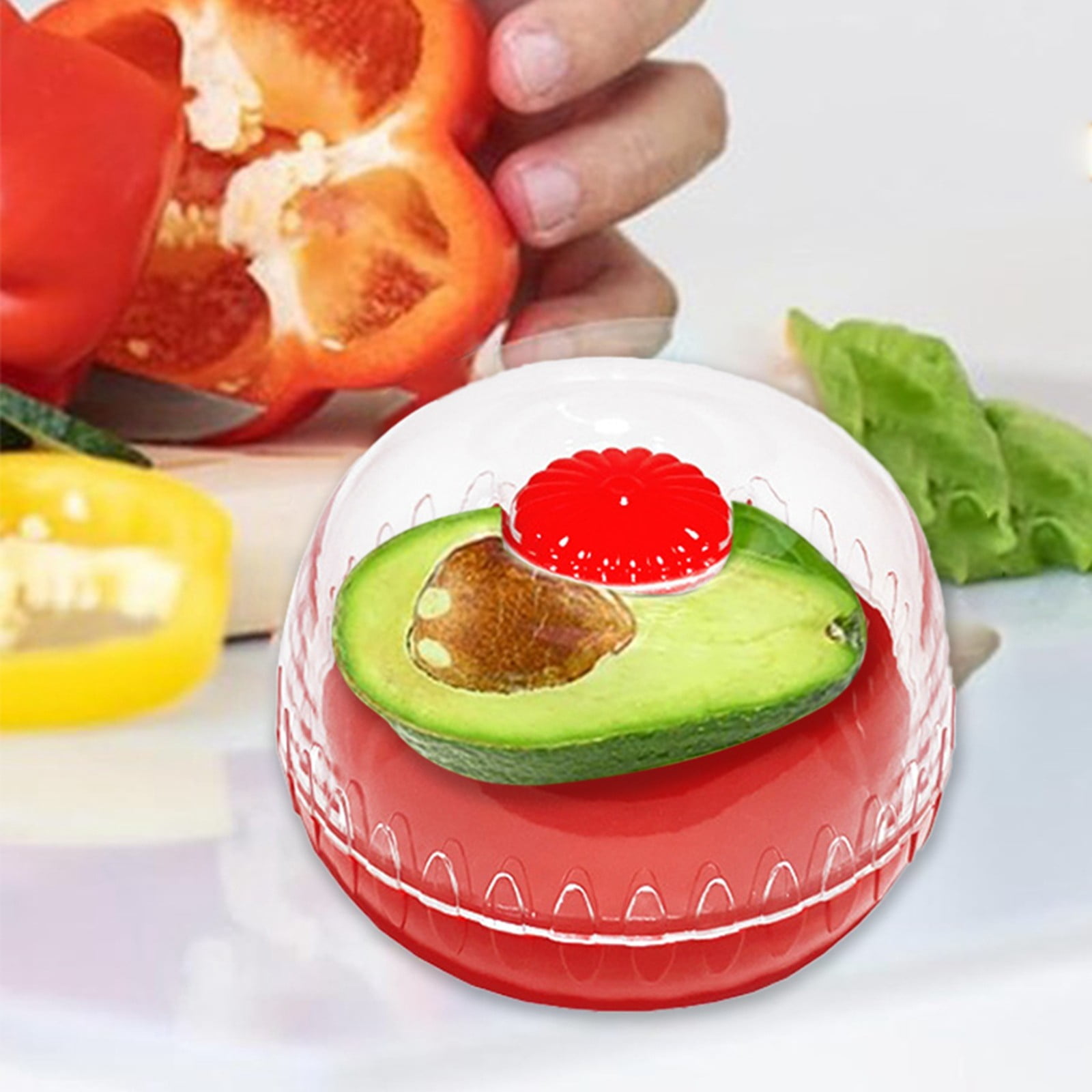 4-Pack Silicone Fruit Storage Containers-Reusable Fridge Organizers for Lemons,Potatoes,Onions & More-BPA-Free Vegetable Keepers for Freshness (2025 Design)