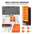 thumbnail image 2 of VEVOR File Wall Rack, Two-Piece 10 Pockets Mesh Wall File Holder, Wall Mounted Magazine Mail Paper Document Storage Folder, Metal Wall File Organizer with Nametag Label, for Office Home School, 2 of 10