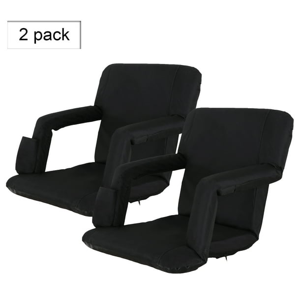 ZENY Black Stadium Seats (2 Pieces) - Walmart.com