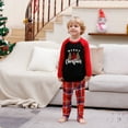thumbnail image 1 of Pyjamas de Noël Tenue Parent-Enfant Costumes de Noël Patchwork à Carreaux Imprimés Vêtements de Maison Col Rond Manches Longues Pyjamas Ensemble Deux Pièces pour Enfants Pyjamas de Noël en Liquidation, 1 of 5