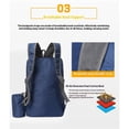thumbnail image 3 of Travel Trekking Backpack – Hiking Pouch, Outdoor Day Bag | Waterproof Foldable Pack 20L for Camping Expedition Tracking Walking Fishing Scout Excursion Gear Women Men Teens Lightweight Use（grey）, 3 of 5