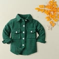 thumbnail image 2 of Coerni Baby Boys Shirt Jacket Plaid Buffalo Shacket Flannel Tartan Plaid Checkered Kids Turn Down Collar Button Tops Poplin Shirt, 2 of 8