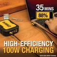 thumbnail image 3 of Cable electrónico DEWALT con ángulo de 90°, 100 W, USB-C, 183 cm, 3 of 9
