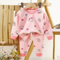 thumbnail image 2 of HFHAPW Little Girl Boys Pajamas Set Cute Graphic 2 Piece Toddler Clothes Kids Pjs Sleepwear, 2 of 3