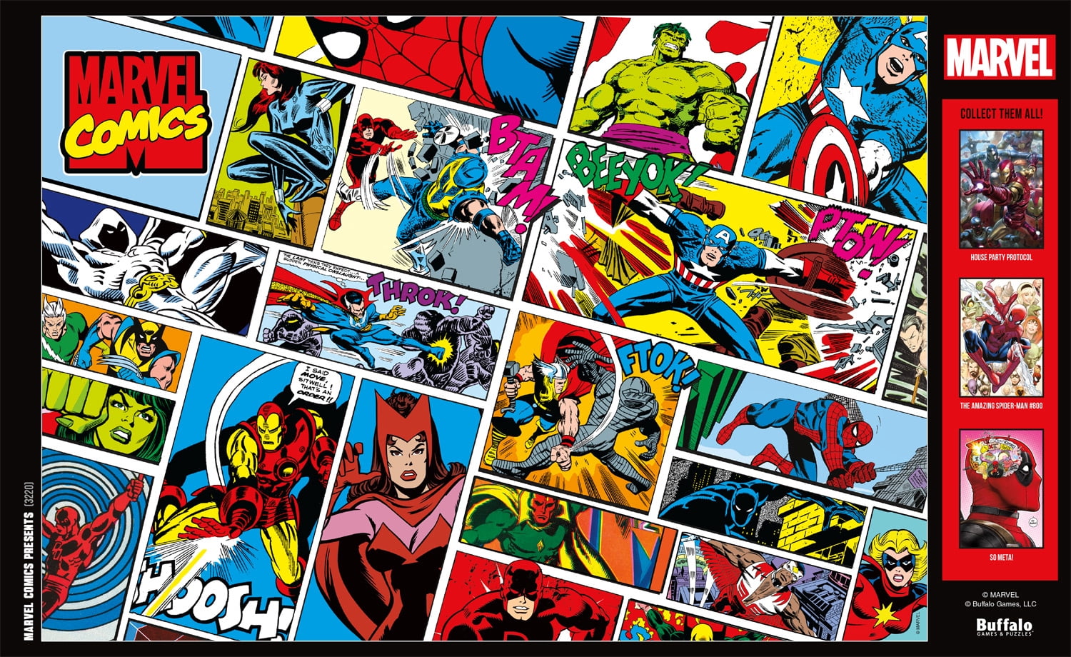 Buffalo Games 500-Piece Marvel Comics Presents Interlocking Jigsaw Puzzle