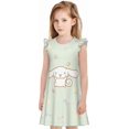 thumbnail image 3 of Cinnamoroll Chemise de Nuit Douce à Manches à Volants pour Filles, Pyjama une Pièce, 3 of 8