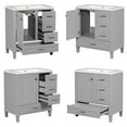 thumbnail image 5 of 30 Inch Bathroom Vanity with Sink, Modern Under Sink Cabinet with 3 Drawers and 1 Door, Floor Storage Cabinet for Bathroom, Grey, 5 of 9