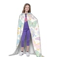 thumbnail image 4 of Honeii Colorful Butterfly Print Poncho Cape, Cloak Coat, Snuggly Hooded Wearable Blanket, Hooded Cape For Teenagers,Halloween Costumes-Medium, 4 of 7