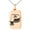 Rose, variant on Stainless Steel Letter P Initial 3D Monogram Engraved Small Rectangle Dog Tag Charm Pendant Necklace