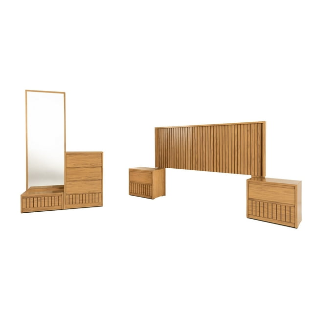 Recamara KS 5 Piezas Katir Natural - Kessa Muebles