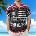 thumbnail image 1 of Mens Patriotic 4th of July Shirts Vintage Short Sleeve Flag Print Hawaiian Casual Button Down Shirt, 1 of 4
