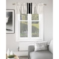 thumbnail image 2 of Black Geometric Stripe, Kitchen Curtain Valances for Windows Farmhouse Short Curtains, Abstract Farmhouse Style Rod Pocket Valance Curtain for Bedroom Cafe Living Room 42"x18", 2 of 8