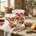 thumbnail image 2 of Just Feed Me by Jessie James Decker 10-Piece Melamine Mixing Bowl Set with Lids, Strawberry Design, 2 of 29