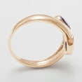 thumbnail image 3 of LBG British Made 14k Rose Gold Natural Amethyst Womens Band Ring - 33 size options - Size 10.5, 3 of 6