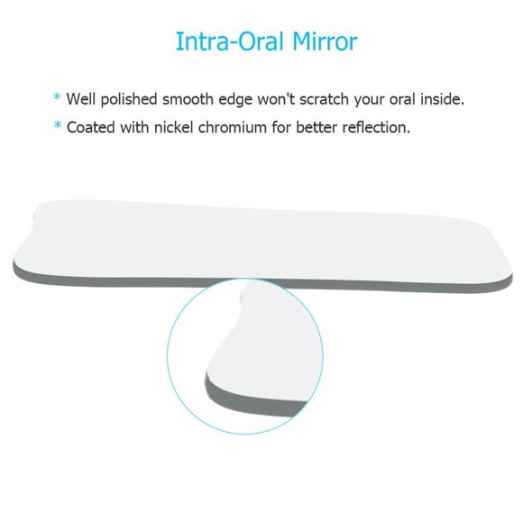 5pcs Dental Orthodontic Intraoral Photographic Oral Photographic Dental Reflector Intra-Oral 2-sided Reflector Mirror for Clinic Dentist