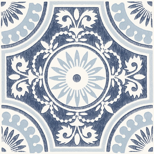 Baldosas FloorPops Ezra de vinilo azul 30 x 30 cm (10 baldosas)
