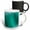 Multicolor, variant on 3drose, Teal Faux Holographic Glitter, 15oz Mug