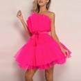 thumbnail image 1 of 2024-Femme Robe Sans Manches Robe Courte Unie Princesse Robe de Soirée, 1 of 3
