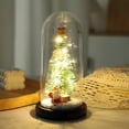 thumbnail image 4 of Christmas Dome Mini Tree Ornament with LED Lights 8.3 Inch Creative Xmas Gift Holiday Table Decoration Desktop Centerpiece Festive Home Decor for Christmas and New Year Celebrations, 4 of 5
