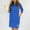 Navy#03, variant on Fall Dresses for Women Oversized Crewneck Midi 3/4 Length Sleeve Dresses Womens Casual Solid Round Neck Loose Fits Three Quarter Sleeve Dress Plus Size Elegant Knee Length Dress with Pockets