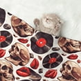thumbnail image 2 of Naloa record lips Skull Dog Blanket, 3 Sizes Cat Blanket for Indoor Cats Large Medium Small Dog Gifts-Large, 2 of 8