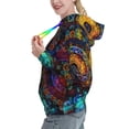 thumbnail image 2 of Daiia Mandala Colorful Pattern Women's Fashion Hoodies & Sweatshirts with Kangaroo Pocket Hooded Sweatshirt with Eye-catching Drawstrings-Small, 2 of 7