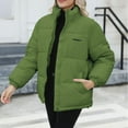 thumbnail image 4 of Winter Coat Women Casual Windproof Down Cotton Coat Warm Thickened Jacket Solid Outwear All-match Loose Tops Clothing, 4 of 7