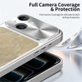thumbnail image 5 of Case For Apple iPhone 15 6.1-inch, Compatible with MagSafe Water Ripple Electroplated Frame ShockProof Protective Car Mounted Magnetic Case,Gold,For iPhone 15, 5 of 6