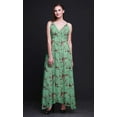 thumbnail image 2 of Bimba Bird Women Summer Printed V Neck Long MaxiÂ&nbsp;DressÂ&nbsp;Holiday Resort Wear-X-Large, 2 of 5
