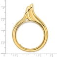 thumbnail image 2 of FJC Finejewelers 14 kt Yellow Gold Polished Curved Teardrop 32.7mm Prong Coin Bezel Pendant, 2 of 6