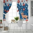 thumbnail image 4 of Hokiten Navy Blue Christmas Blackout Curtains | Light Blocking Print Window Curtains, Snowman Elk Balls Snowflake Xmas Thermal Insulated Window Drapes for Living Room Kitchen (2 Panels, 84"W x 54"L), 4 of 7