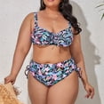 thumbnail image 2 of Gibobby Women's String Two Piece Halter Top Triangle Bikini Set with Tie Side Bottom Sexy Swimsuit Bathing Suits(Grey,XXL), 2 of 9