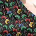 thumbnail image 3 of Colorful Controllers Games Icons Black Pattern Blanket,Comfortable Soft Lamb Wool Throw Blanket,All Season,Warm Lightweight Blankets for Sofa Bed Couch Living Room Chair,50"x60", 3 of 4