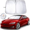 thumbnail image 1 of GFDYREE Car Windshield Sunshade for Tesla Model S Durable 240T Polyester Material Sun Visor with Storage Pouch Car Shade for Front Windshield with 99% Automotive Interior Sun Protection, 1 of 7