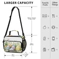 thumbnail image 3 of Easter Eggs Flowers Lunch Bag Cooler Bag Cooling Tote Portable Shoulder Strap Interior Pockets for Picnic Travel, 3 of 7