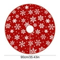 thumbnail image 3 of Btomtd 35" Snowflake Farmhouse Christmas Tree Skirt, Cushioned Tree Base Cover for Holiday Parties Christmas Ornaments, Home Christmas Decorations, XL, 3 of 8