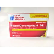 Angle View: GNP Nasal Decongestant PE 10mg, 36 Tablets