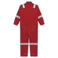 thumbnail image 4 of Haitryli Men's Long Sleeve Cotton Coverall Reflective Strips One Piece Jumpsuit with Pockets Red 6XL/200, 4 of 5